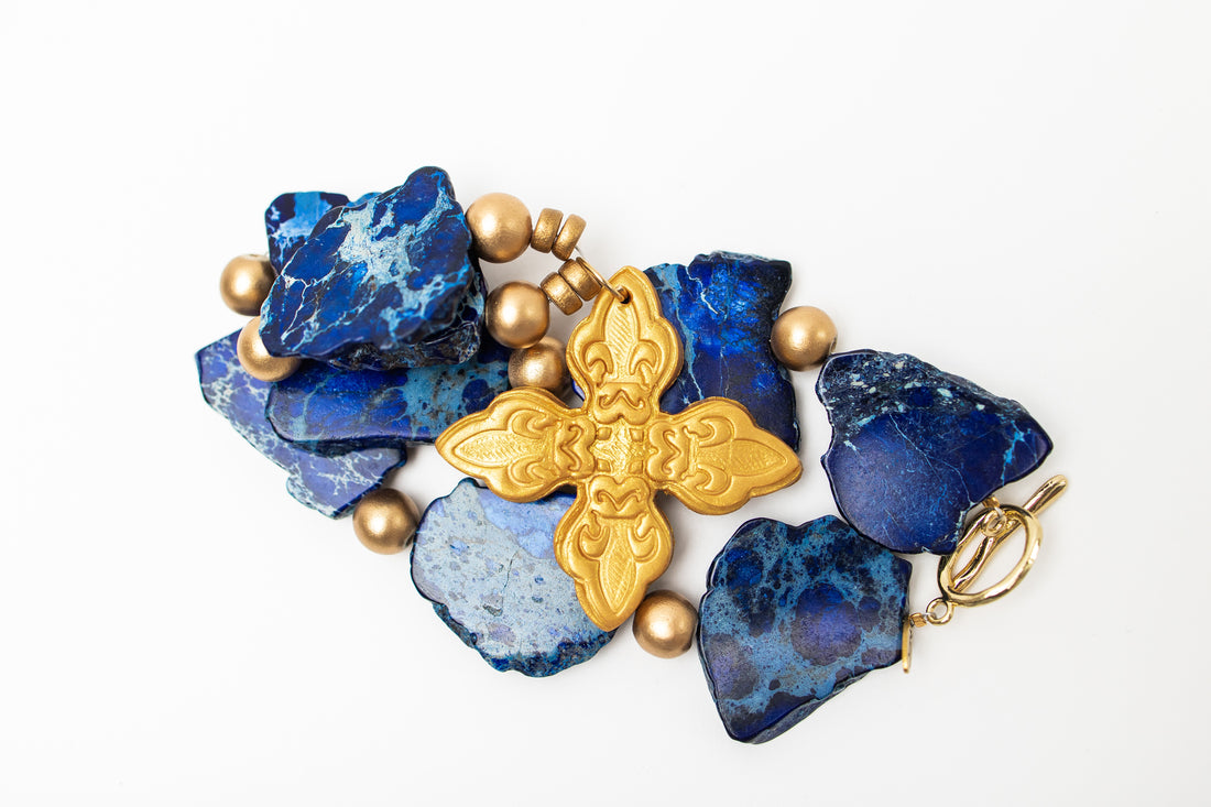 Blue Sea Jasper Nuggets with Kait Cross