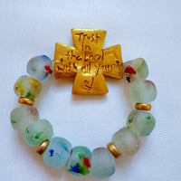 Multi Rainbow Glass with Anna Bracelet