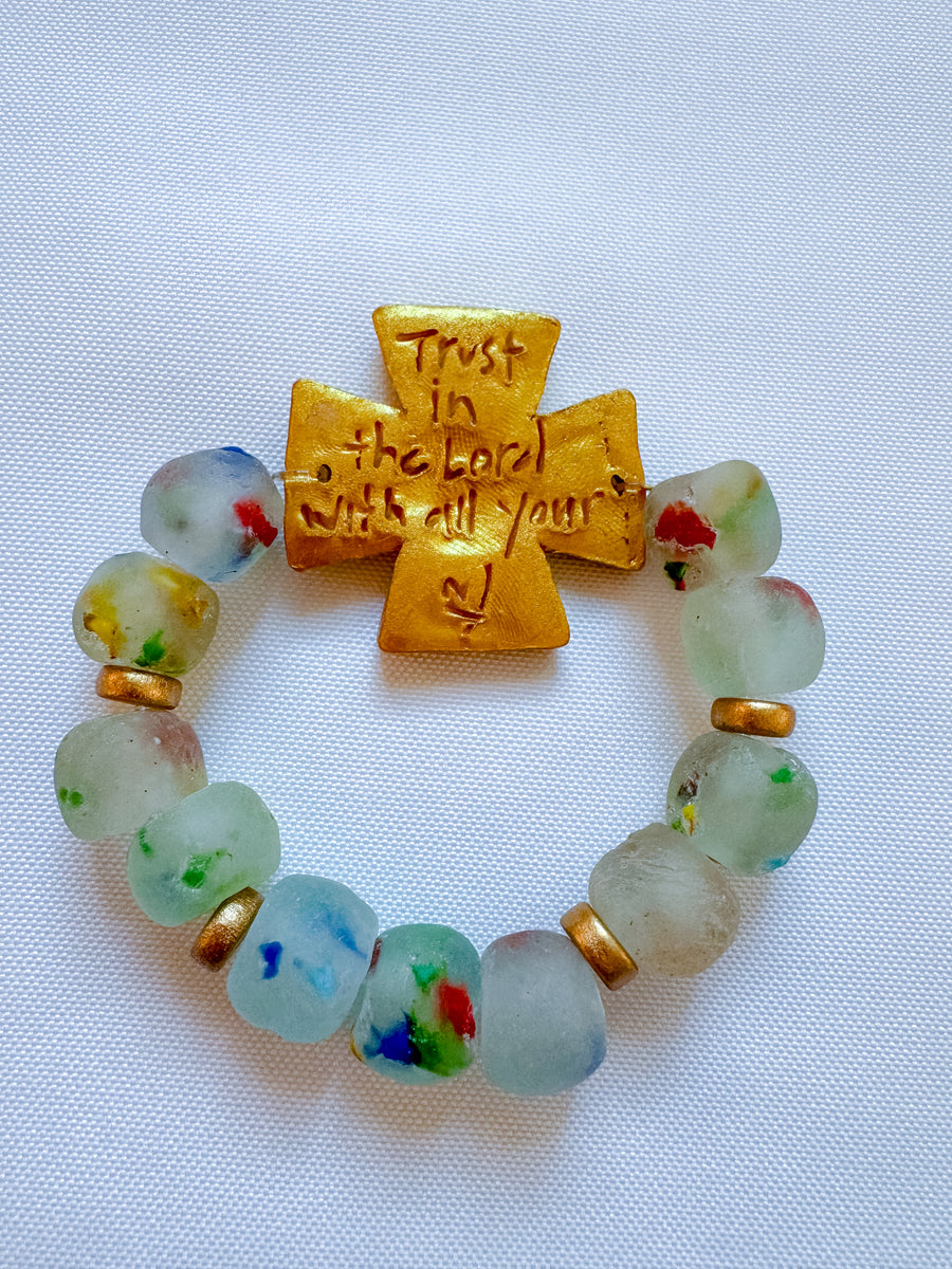 Multi Rainbow Glass with Anna Bracelet