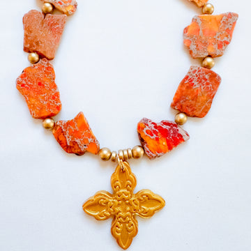 Orange Sea Jasper Nuggets with Kait