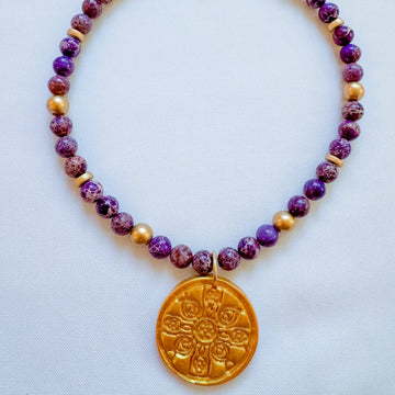 Purple Sea Jasper with Medallion