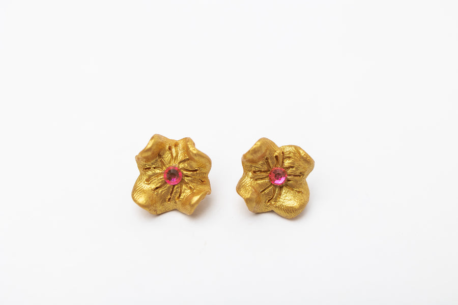 Tiny Gardenia Studs- Pink