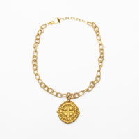 Gold Cable Chain with Annette Cross