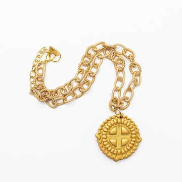 Gold Cable Chain with Annette Cross