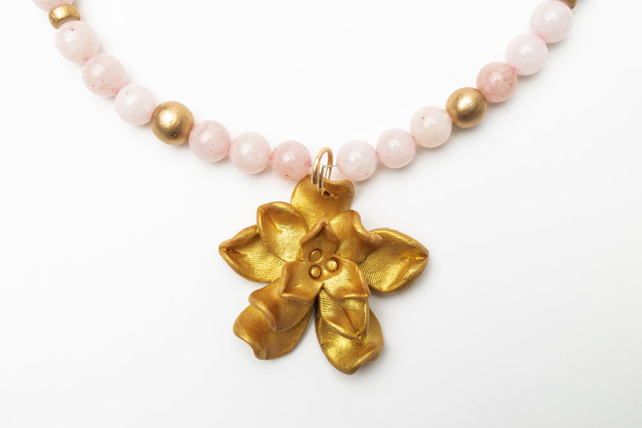 Light Pink Jade with Camellia Blossom