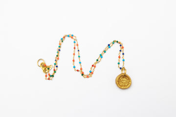 Multicolored Chain with Tiny Deborah Cross