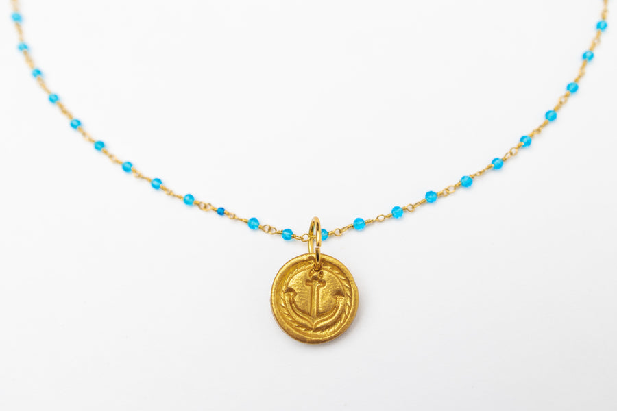 Turquoise Chain with Anchor