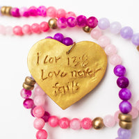 Pink & Purple Jade with Heart